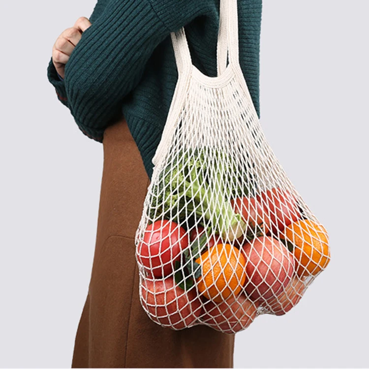 

Colorful Reusable Foldable Cotton Net Mesh Eco-friendly Cotton Vegetables Shopping Bag Mesh Fruit Mesh Net Bags, Red blue yellow or customized