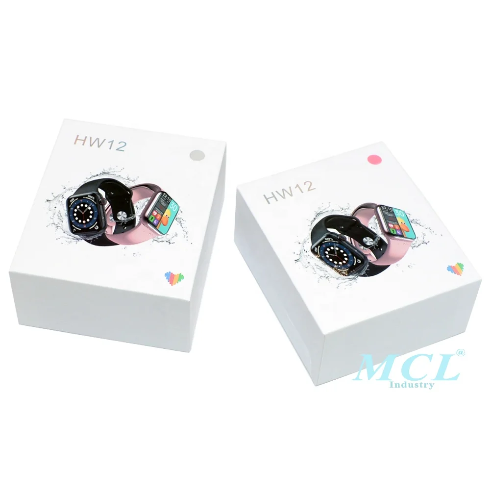 

New IWO HW12 Smart Watch Wearfit Pro serie 6 40mm Series Full Screen HD Call Side Button Knob Bracelet HW 12 Smartwatch, Black, white, pink, red, blue