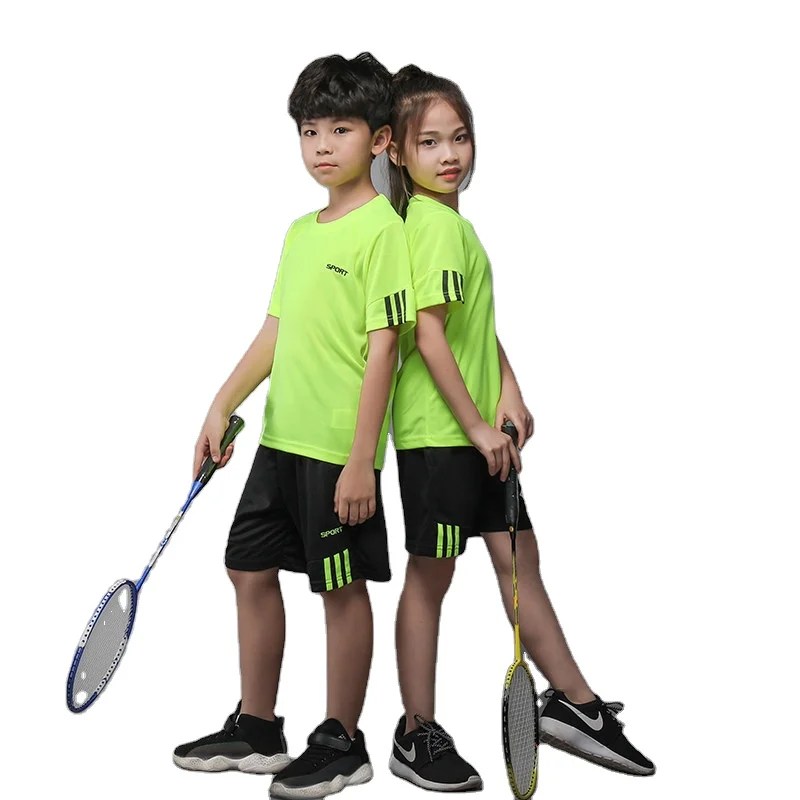 

Seamless children's boy girl elastic running tights yoga sports PE class quick drying short sleeve fitness suits clothes sets, Multi color
