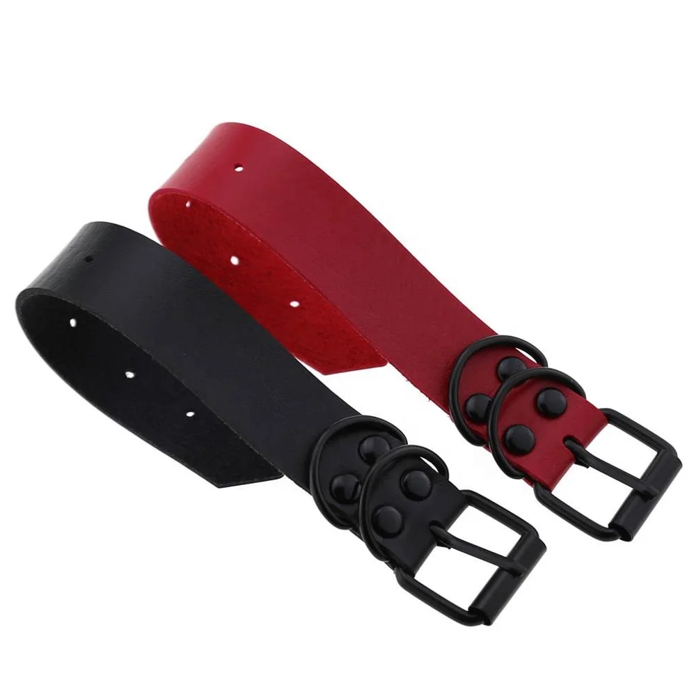 Punk Gothic Black Metal Unisex Simple Wide Big Leather Bracelet Bangle