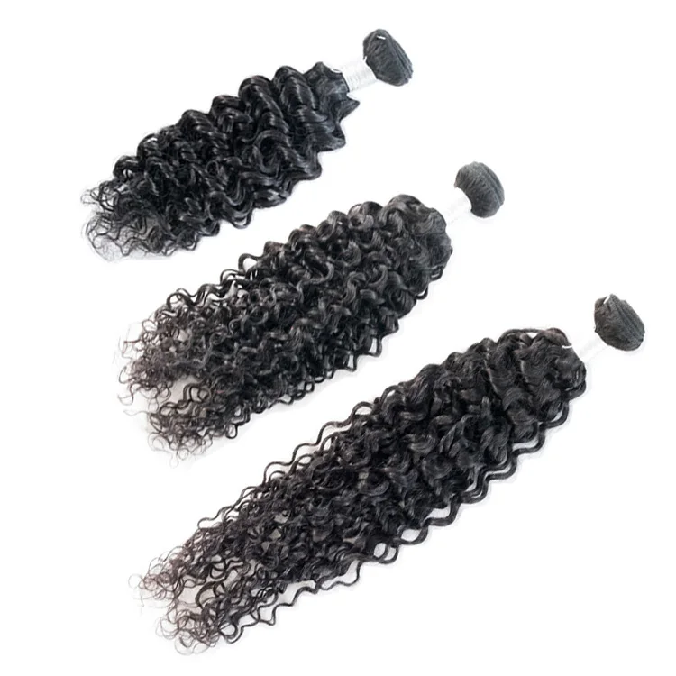 

KAMA brazilian hair bundles water wave hair extension bundles full head 16"/18"/20" three bundles, Natural