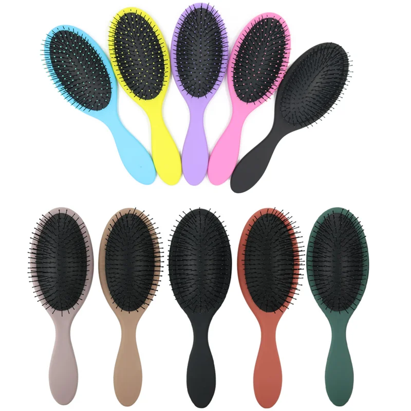 

Customized Logo Magic Handle Tangle Detangling Comb Shower Hair Brush detangler Salon Styling Hot Hairbrush Hair Extensions