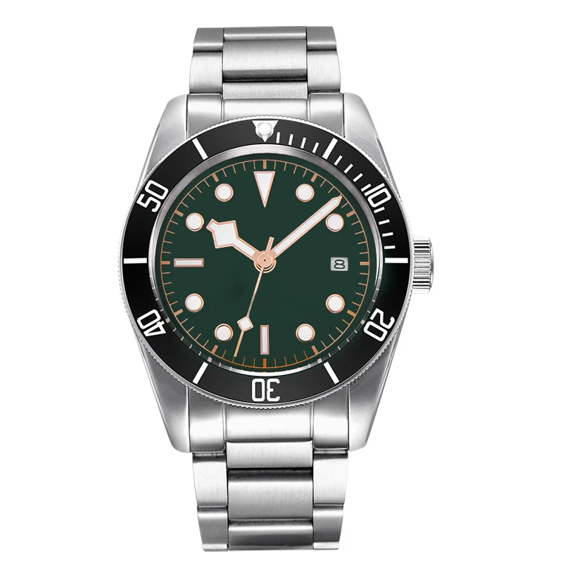 

41mm Black Dial Sapphire Waterproof Mechanical Men Wrist Automatic Watches