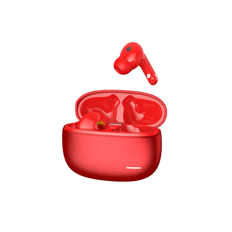 

Oforui Wireless Earbuds BT in-Ear True Cordless with Hands Microphone IPX5 Waterproof Protection and 4 Ear Tips Crimson Red