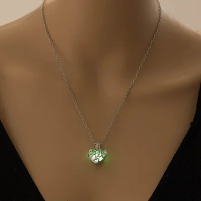 

Creative diy luminous pendant accessories personalized wild cage love necklace