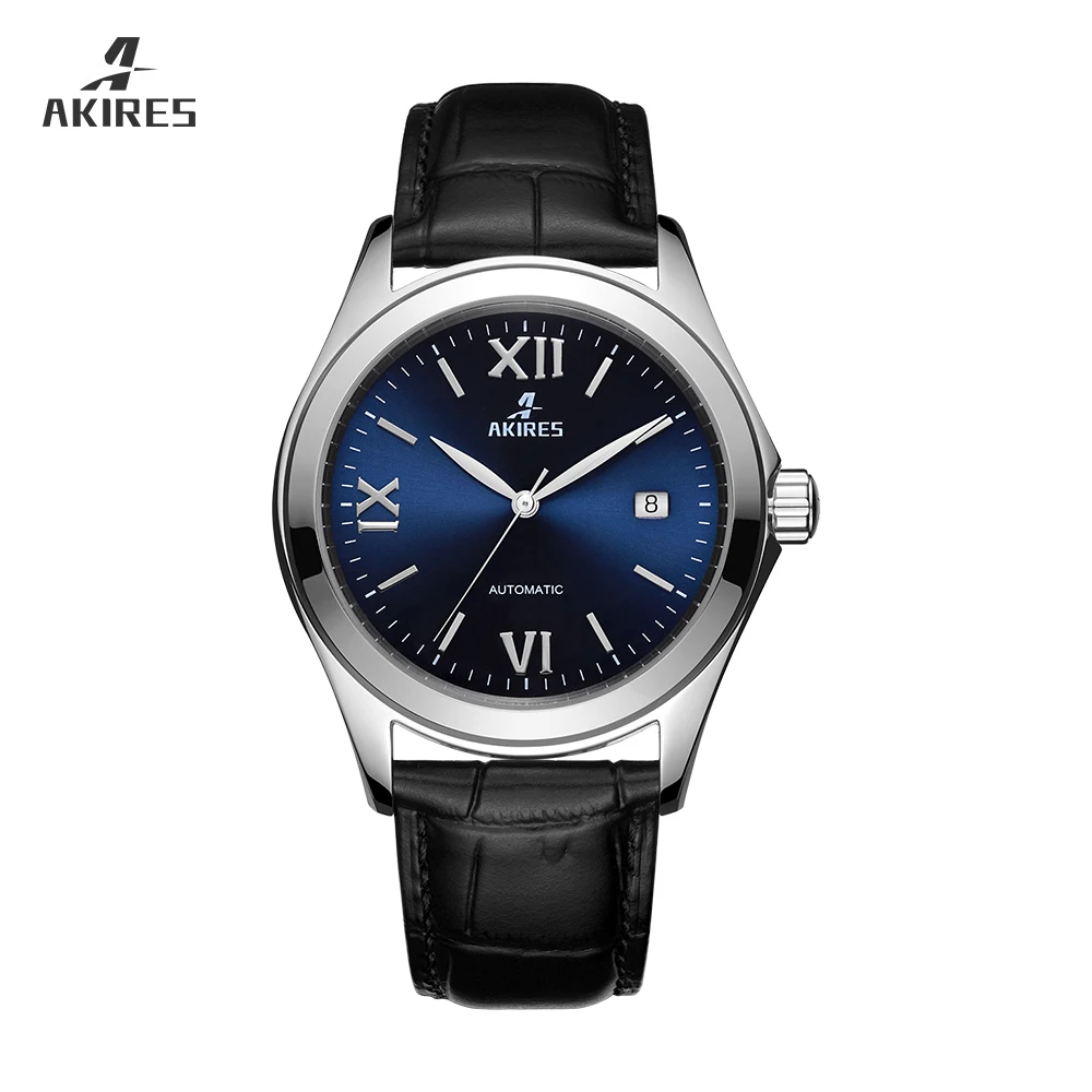 

AKIRES custom design luxury wrist watches ETA movt wrist watch stainless steel men mechanical watch