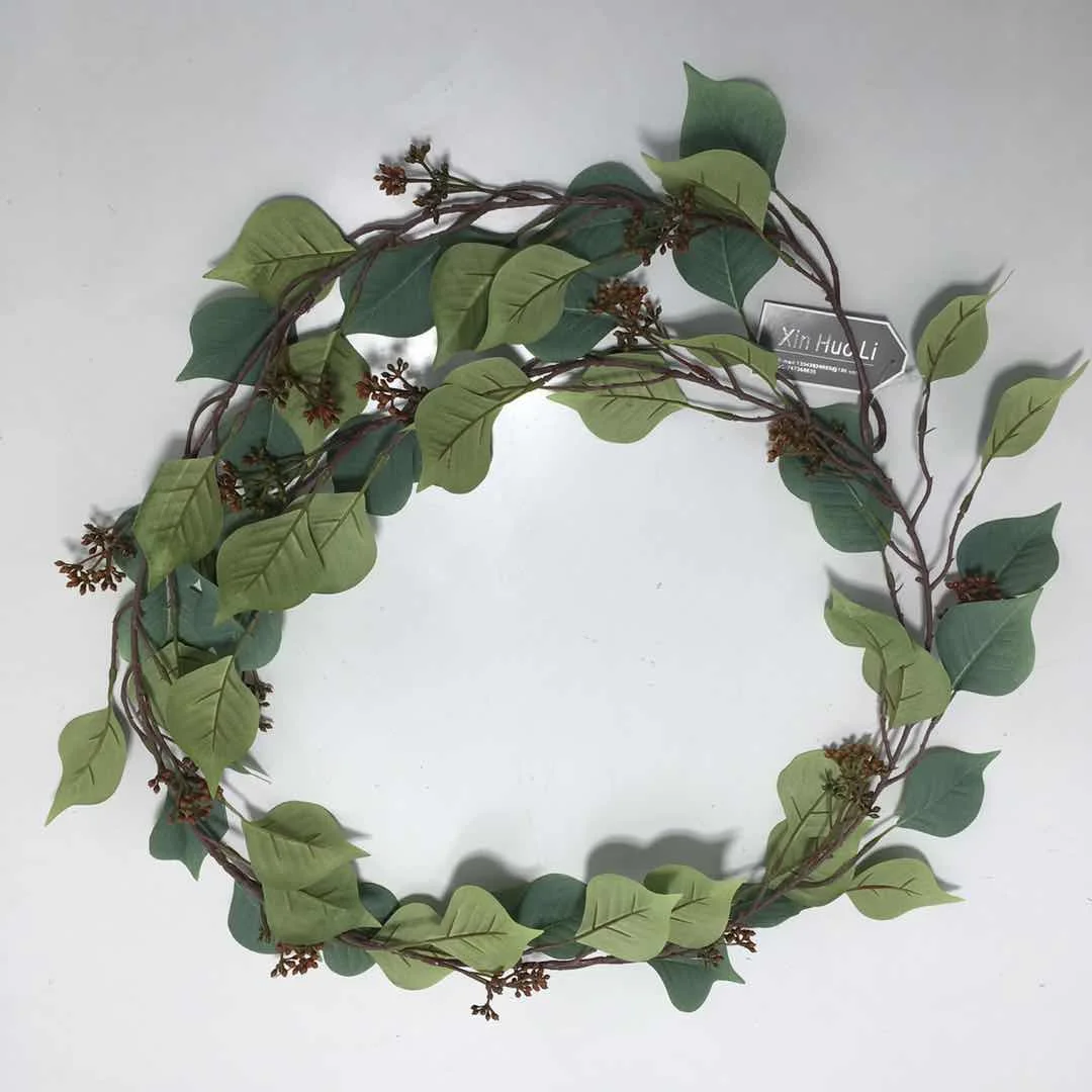 

Ins Eucalyptus rattan simulation Eucalyptus leaves home decoration green plant simulation garland manufacturer, Customized