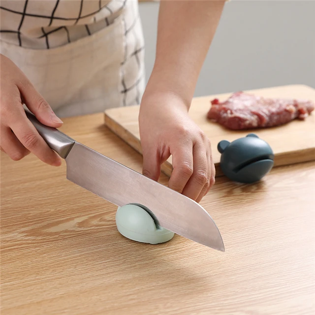 

Mini Cute Non-slip Whetstone Multi-function Knife Sharpener Kitchen Accessories, As show