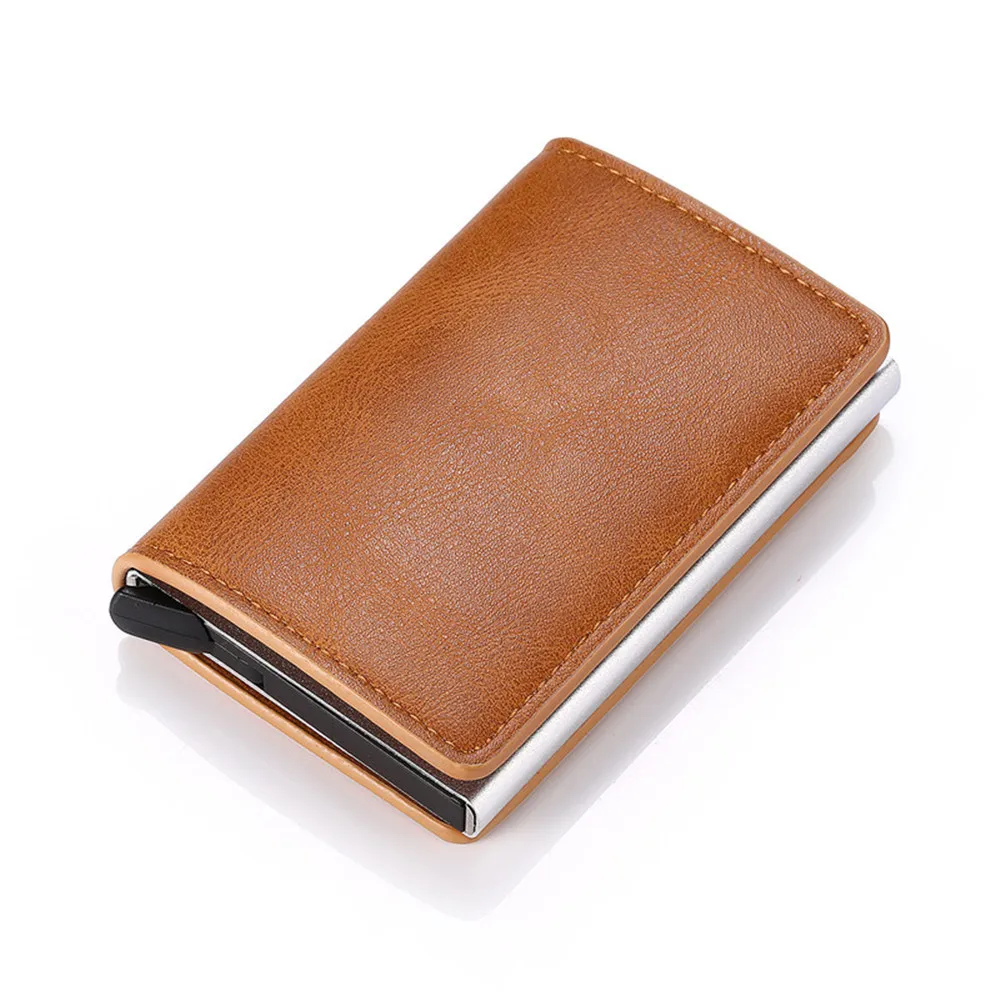 

Pop Up PU Leather Metal Wallet Blocking Automatic Aluminium Credit Card Holder Custom, Customized color