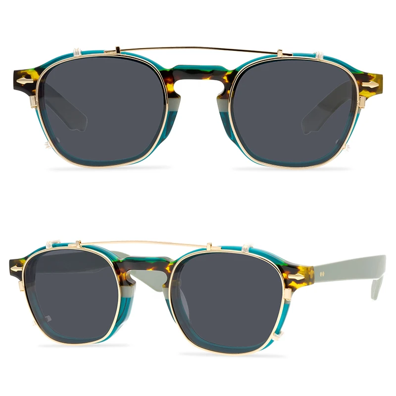 

Clip-on sunglasses with acetate frame and TAC lenses for men and women, 8 colors