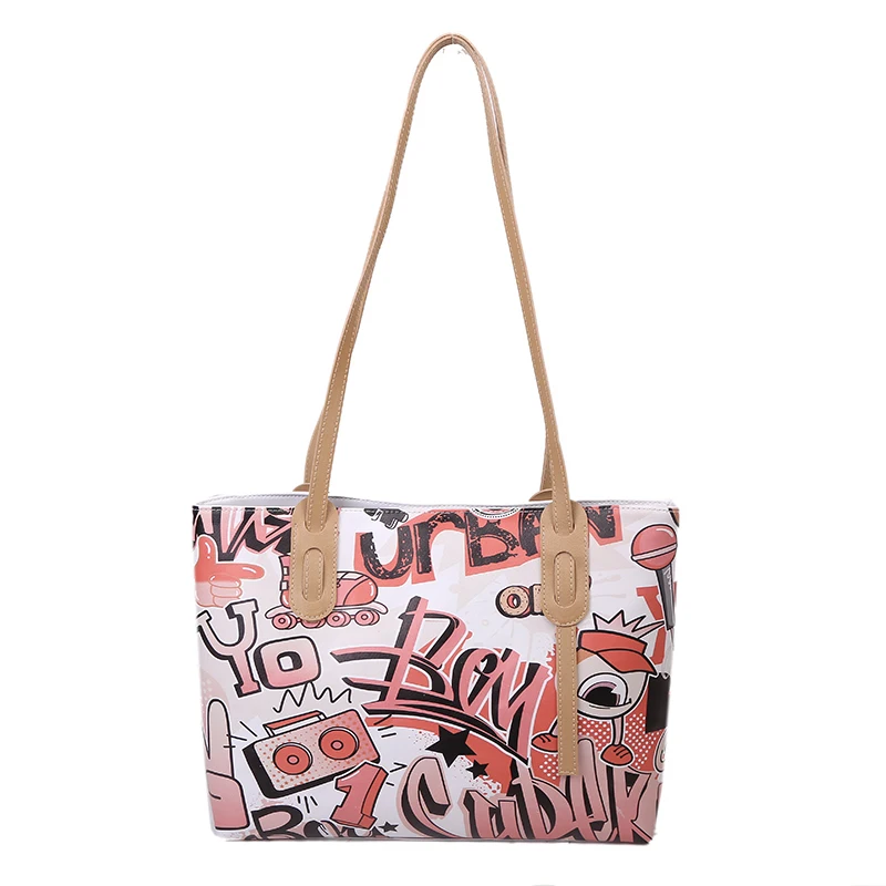 

Ladies Handbags Graffiti Shoulder Bag Women Hand Bag