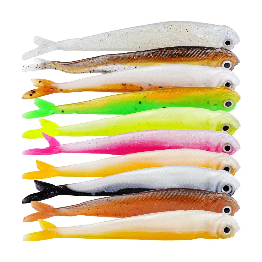Horizon 8.9cm 3.1g Soft Plastic Swimbait Fluke Tail Lure Soft Baits Bulk Leurre Souple Soft Lure