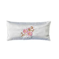 

Embroidered Lavender Herbal Eye Pillow with Flaxseeds