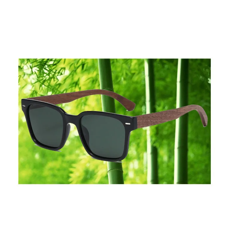 

Custom Free Engraved Logo OEM Vintage Bamboo Wood Sunglasses Unique Square Wooden Trendy Sunglasses Polarized 2021 2022, Any colors