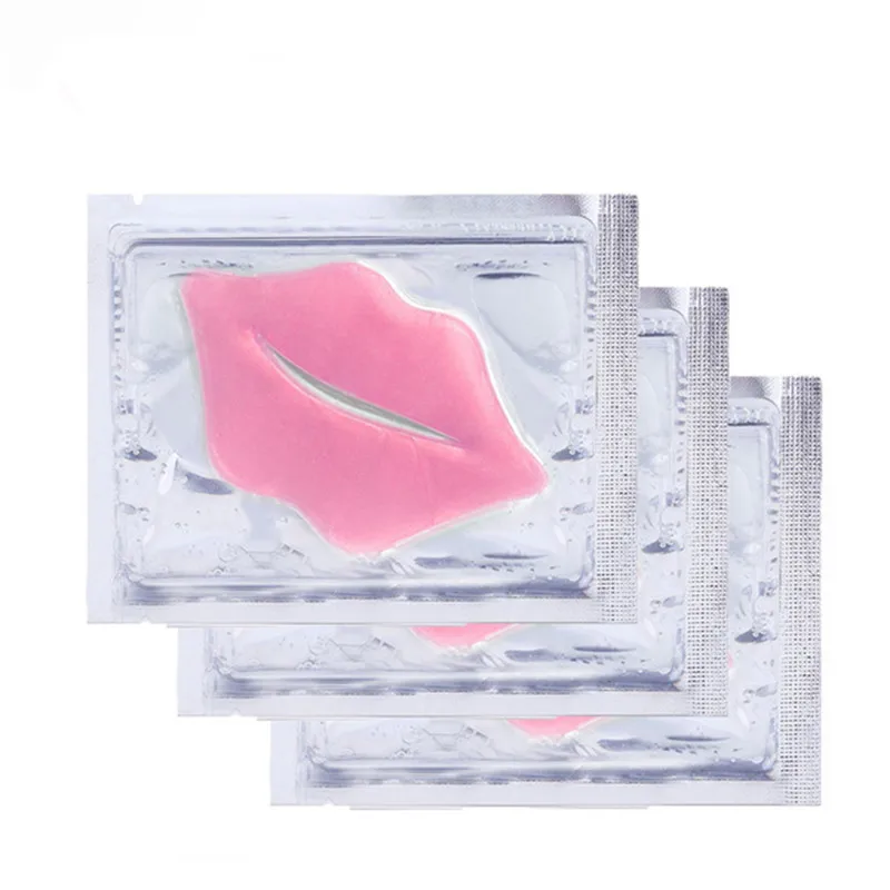 

Pink 24K Vegan hydroge lip mask patch crystal plumper nourishing lip mask collagen private label