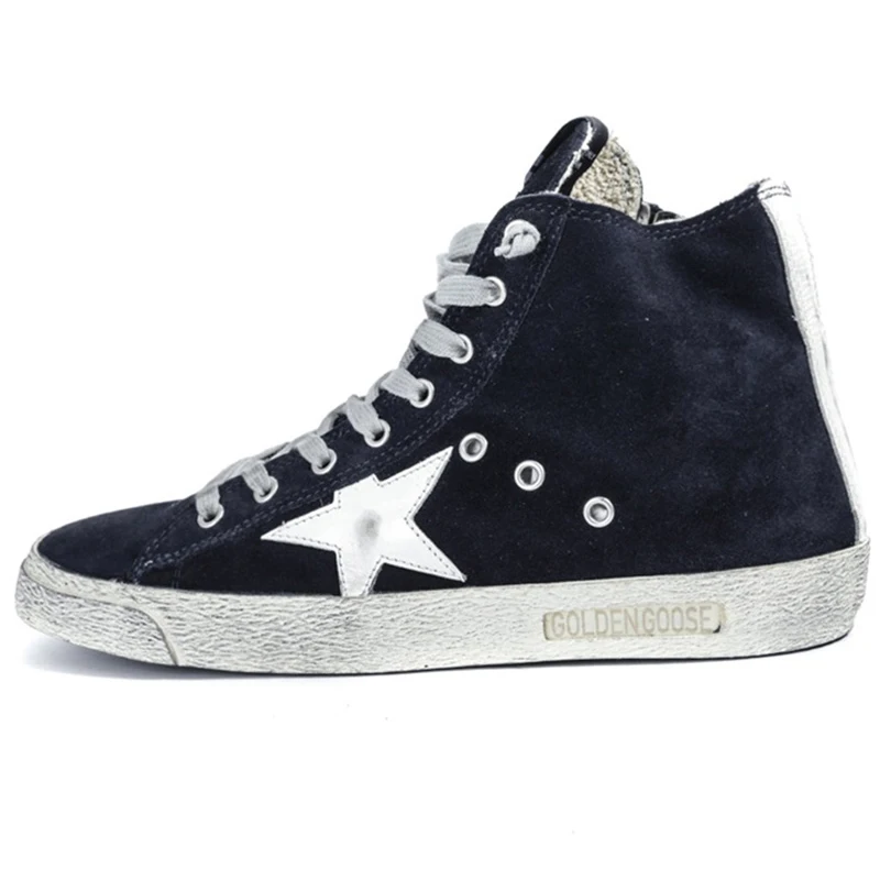 

Goldens FRANCY SNEAKERS IN SUEDE WITH LEATHER STAR Gooses navy suede Sports Shoes, 5 colors