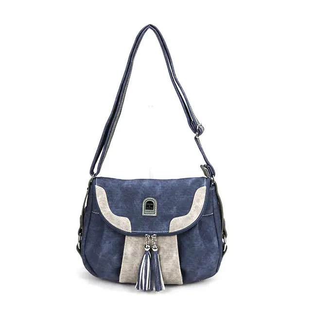 

Fashionable latest design light and delicate one-shoulder tassel bag shopping casual zip mail bag