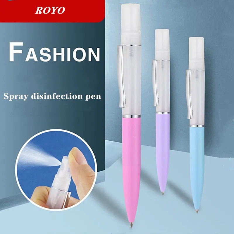 

Liquid Hand Soap Pen Plastic Pen Hand Cleaning Perfume Spray Disinfection Sprayer Ballpoint Pen Ball, 5 colors and custom