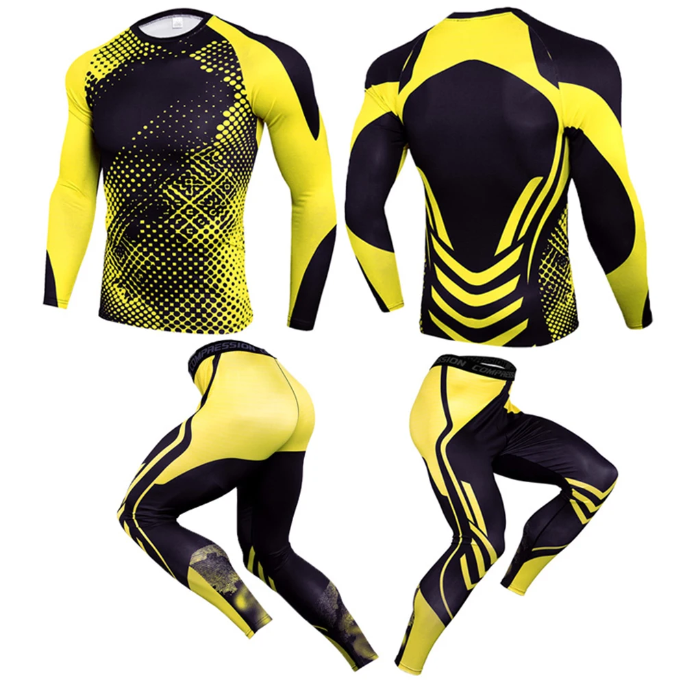 

FunFishing Custom Last design Fierce lion printed Men's Compression Seamless Gym men's Sport wear set