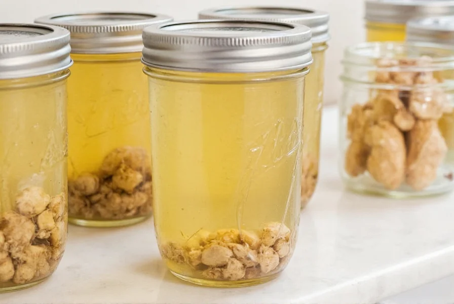 Fermented ginger used in various culinary applications including sushi, salad dressing, and stir-fry