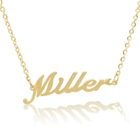 

Wholesale newest custom design gold plated necklace with letter pendant 2020