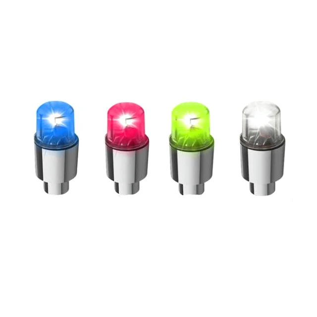 

2pcs Waterproof 7 Colors in 1 Flashing Tyre Wheel Valve Cap Light for Bike LED Tire valve Light car bicycle accessories, Multicolors