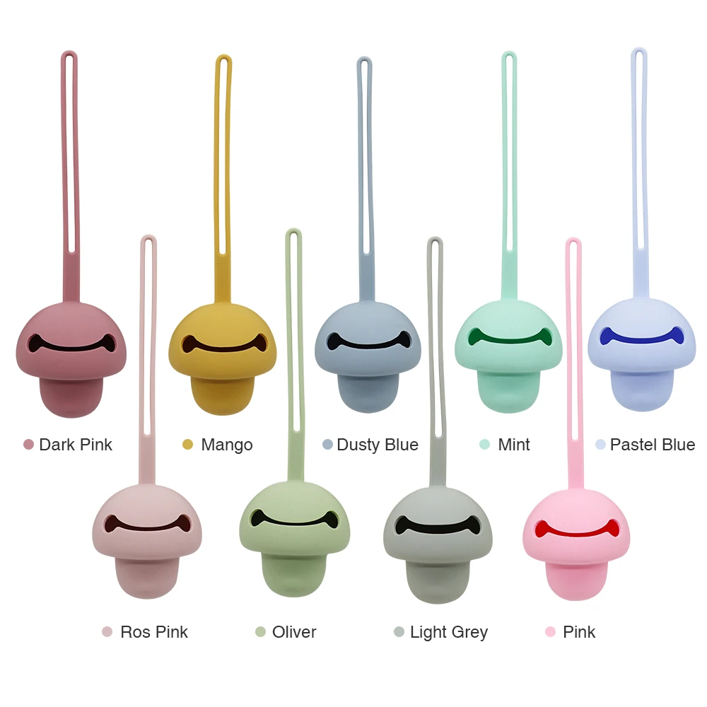 

Melikey infant baby nipple holder silicone pacifier cases, 9 colors