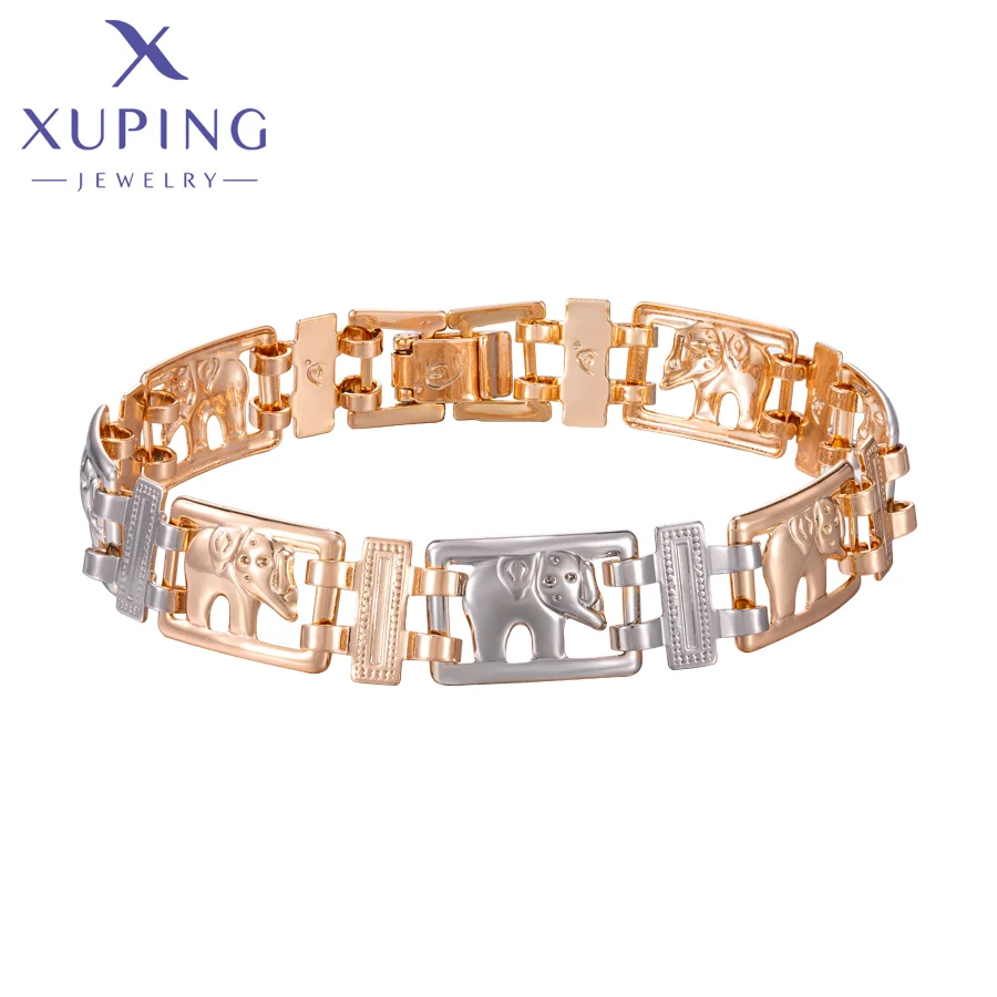 

XUPING Jewelry Elephant Pattern Bracelet Multicolor 18K Gold Plated And Platinum Plated Color Fashion Jewelry Bracelet
