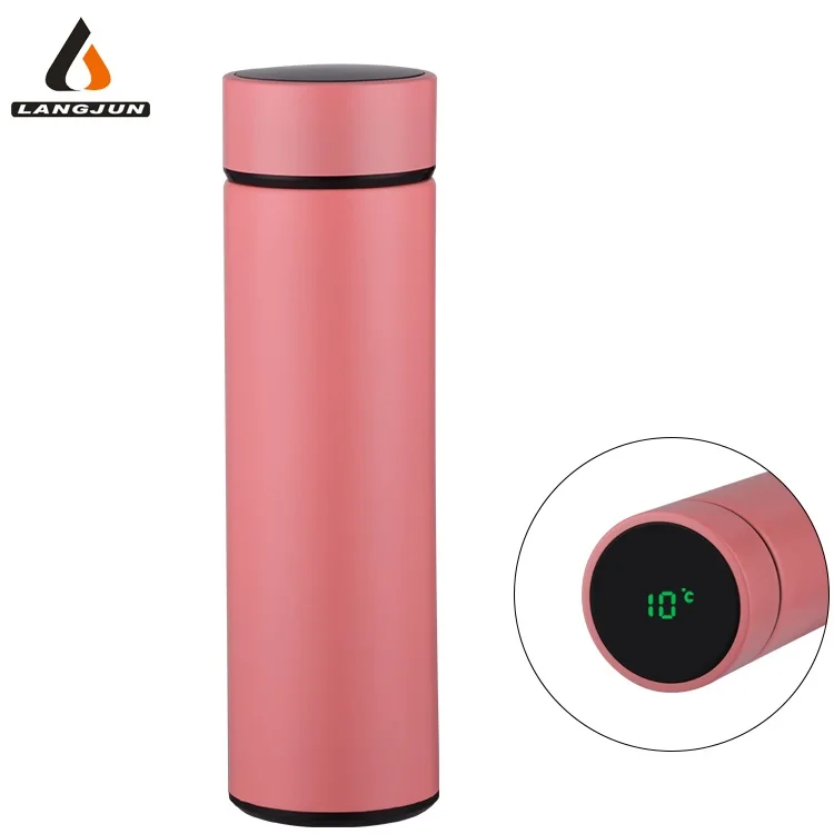 

smart thermo drinkware bottle, stainless steel water bottle temperature display