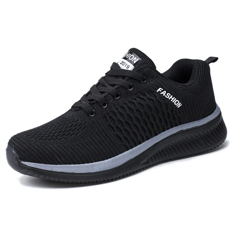 

Wholesale High Quality Fashion Design Breathable Sports Shoes For Men, Black,black+red