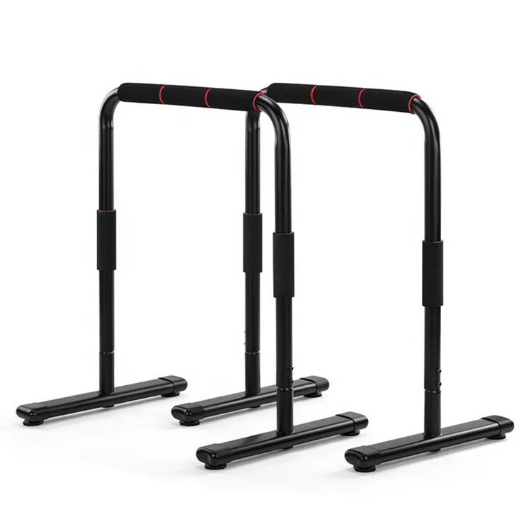

Wellshow Sport Dip Bars Portable Dip Station Fitness Bar Workout Pull Up Dip Stand Stabilizer Parallette Push Up for Home Gym, Matte black/customized