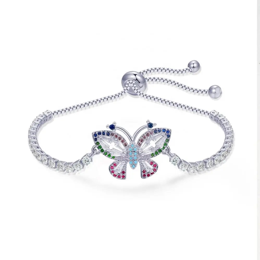 

Colorful Zircon Butterfly Bracelet Fashion Simple Women's Bracelet, Picture