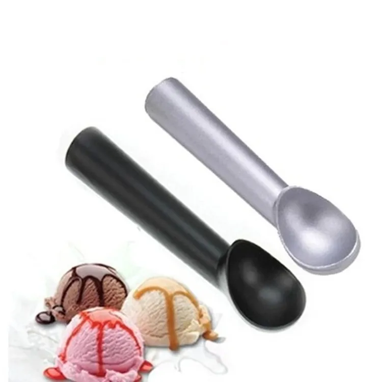 

Manufacturers cheap metal aluminum alloy heavy black silver ball heated spoon warming hot scoop stick for ice cream