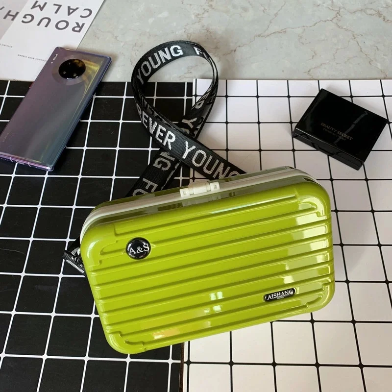 

Most popular luxury clutch mini box bags for women 2021 suitcase shape purses and handbags small square makeup storage bag