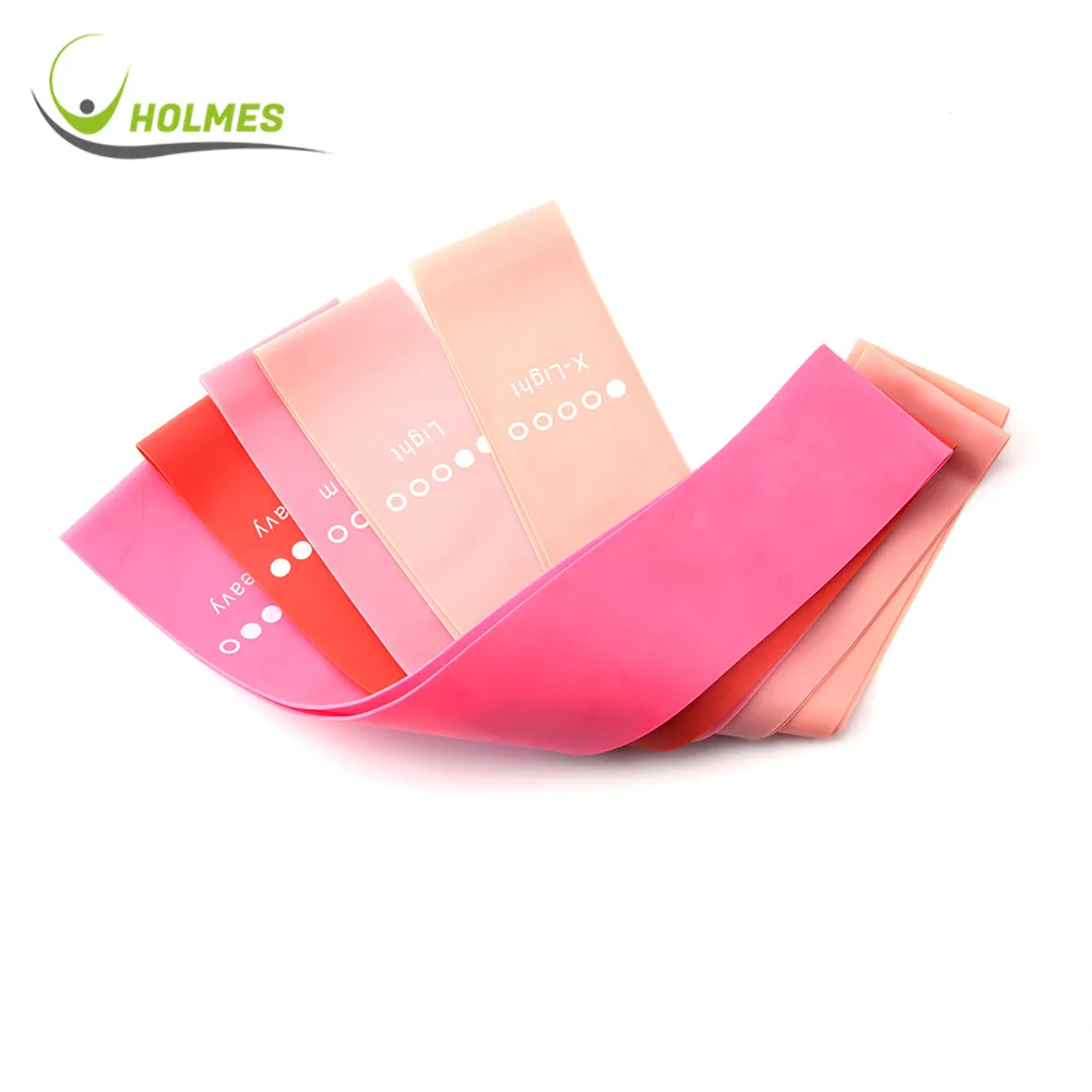 

New design customizable pink style resistant band set with personalize logo