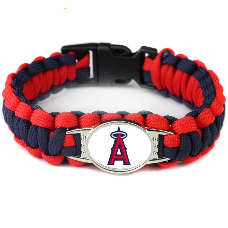 

Silver-plated MLB Los Angeles Angels of Anaheim championship Survival bracelet