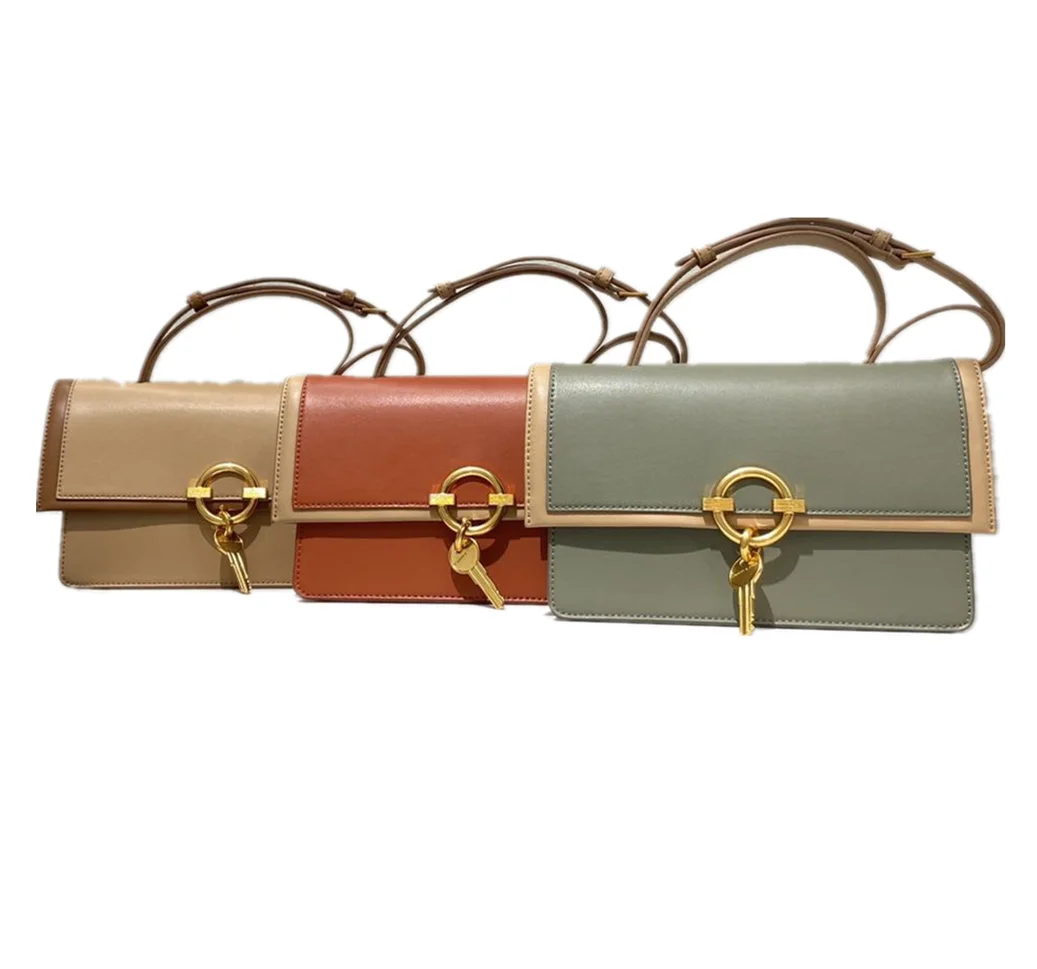 

Color Block Crossbody Purses Satchel Shoulder Bags Cute Designer Bags Agate Jewel Lock Women Japan Handbags