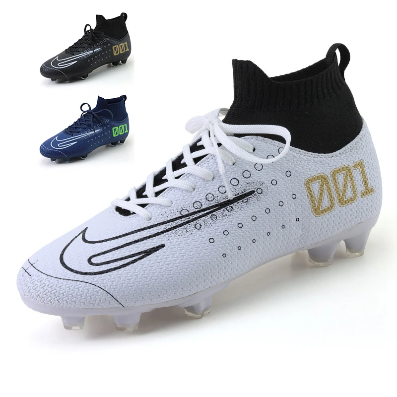 

2021 new fashion ultra-light outdoor football shoe manufacturers wholesale custom non-slip high spike turf men's football shoes
