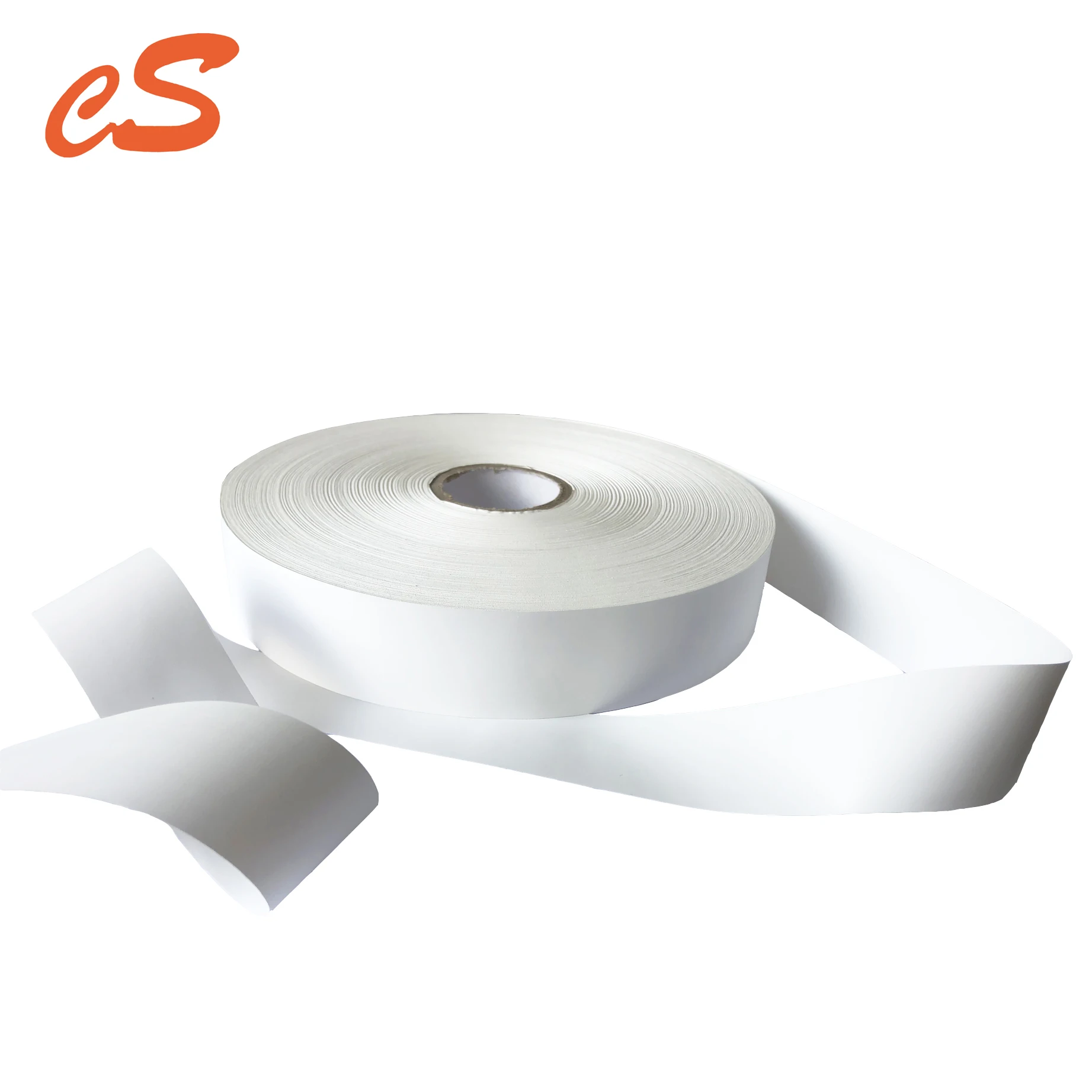 

China Factory Wholesale coated Nylon Taffeta Ribbon tape label roll, White