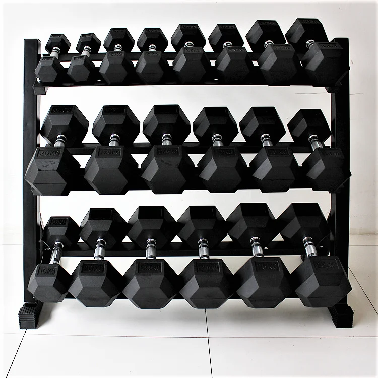 

Factory wholesale 3 layer dumbbell rack commercial fitness equipment 10 pairs of dumbbells
