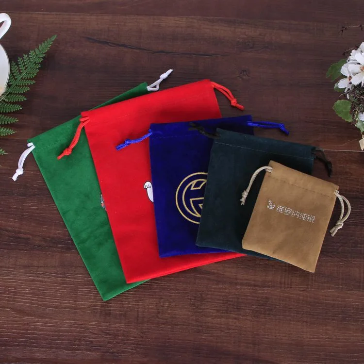 

Little Gift Bags High Quality Accept Custom Logo Size Printed Gift String Handbag Cosmetic Drawstring Bag, Red,green,blue,black or custom