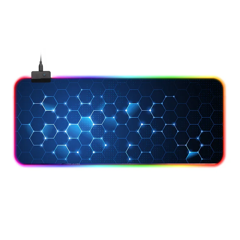 

2021 personnalises grand gaming gamer lumiere led rgb tapis de souris grand format, 7 colors