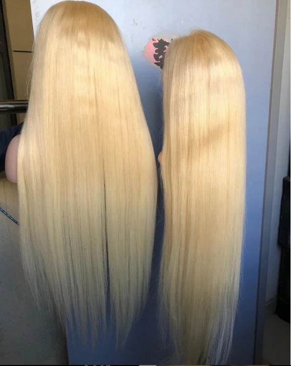 

613 Honey Blonde Lace Front Wigs 13x6 Lace Front Human Hair Wigs Brazilian Straight Remy Hair Sunlight 150% Transparent Lace Wig
