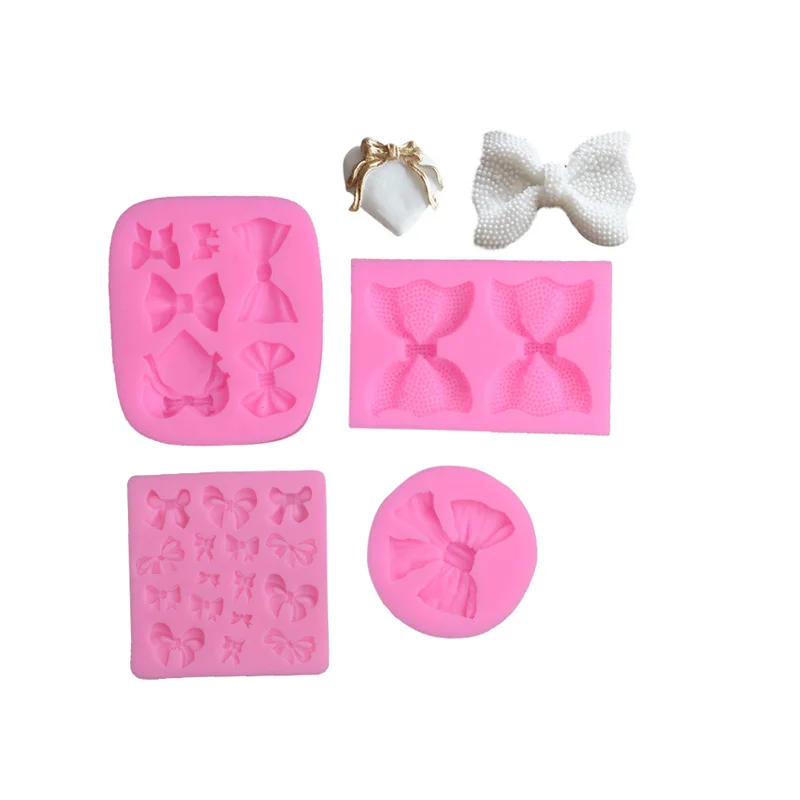

Butterfly shape fondant silicone bow cake decoration mold chocolate biscuit baking utensils, As picture