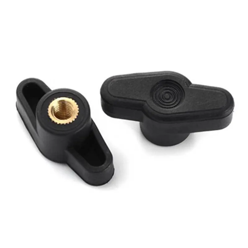 Customization Size Copper Thread Black Quick Release Knobs Plastic Star