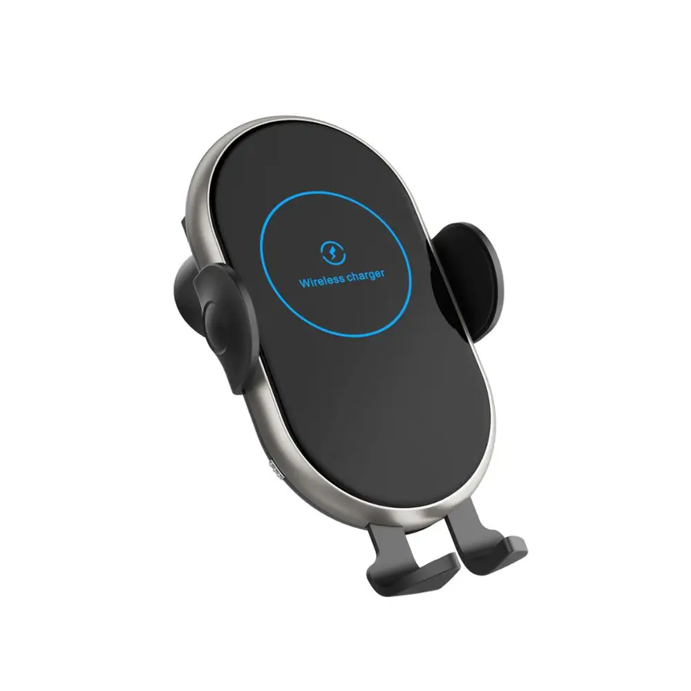 

10w Sensor Automatic Clamping Automatic Clamping Fast Wireless Car Charger For Iphone For Samsung, Black