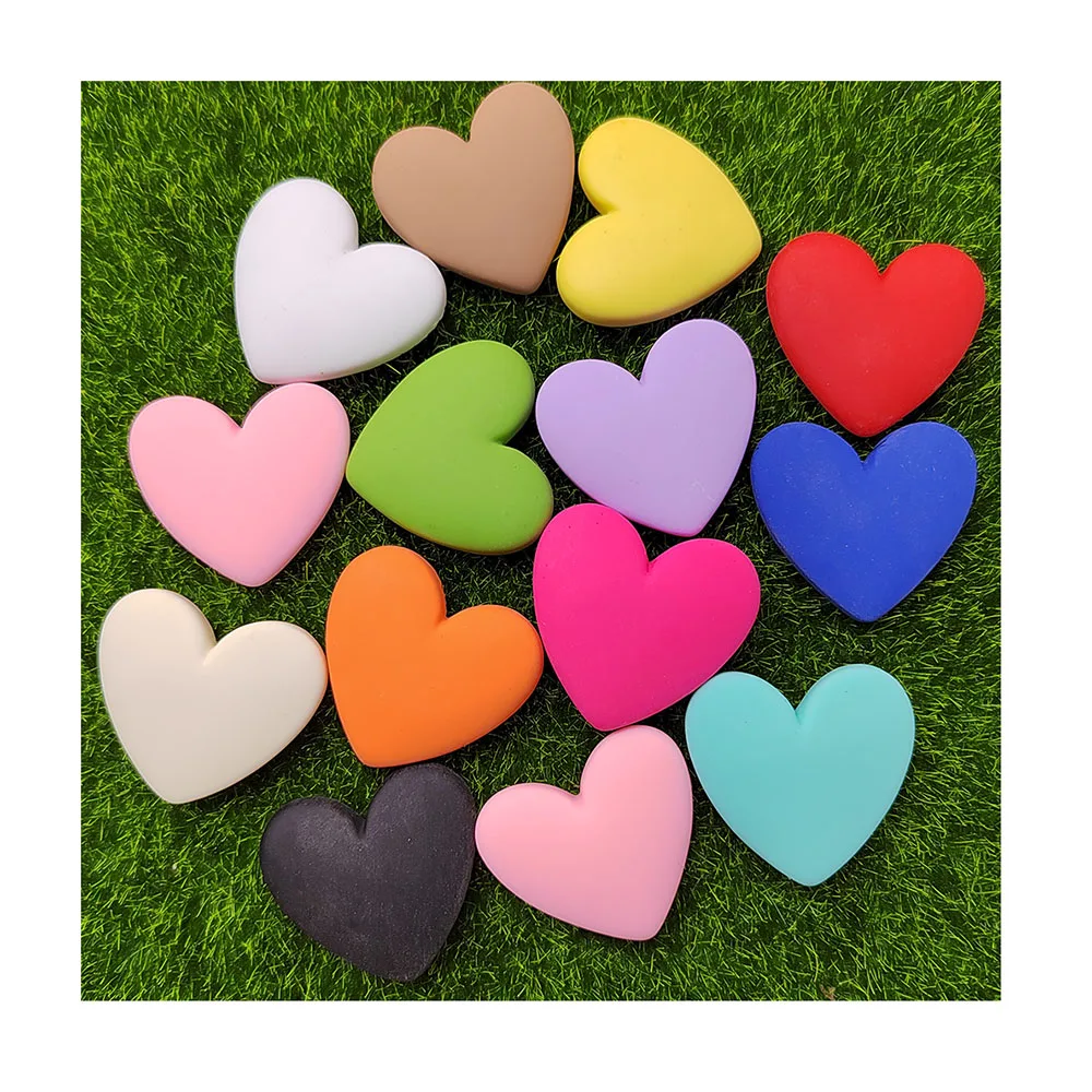 

Colorful Large Love Heart Flat Back Resin Accessories Hair Jewelry Materials DIY Phone Refrigerator Crafts Applique