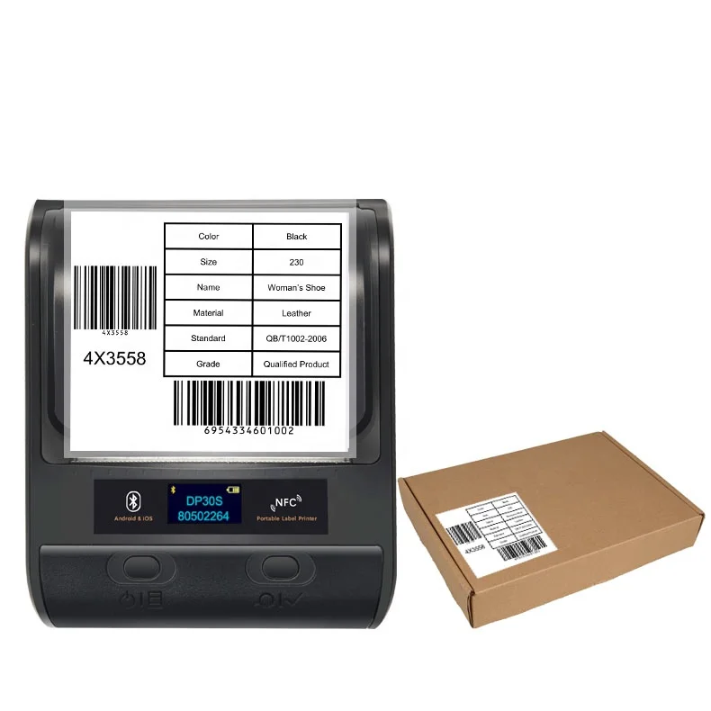 

DeTonger-DP30S 80mm mini printer barcode qr code price tag name tag sticker label printer