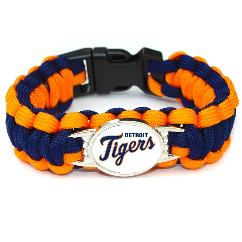 

Silver-plated MLB Detroit Tigers championship Survival bracelet