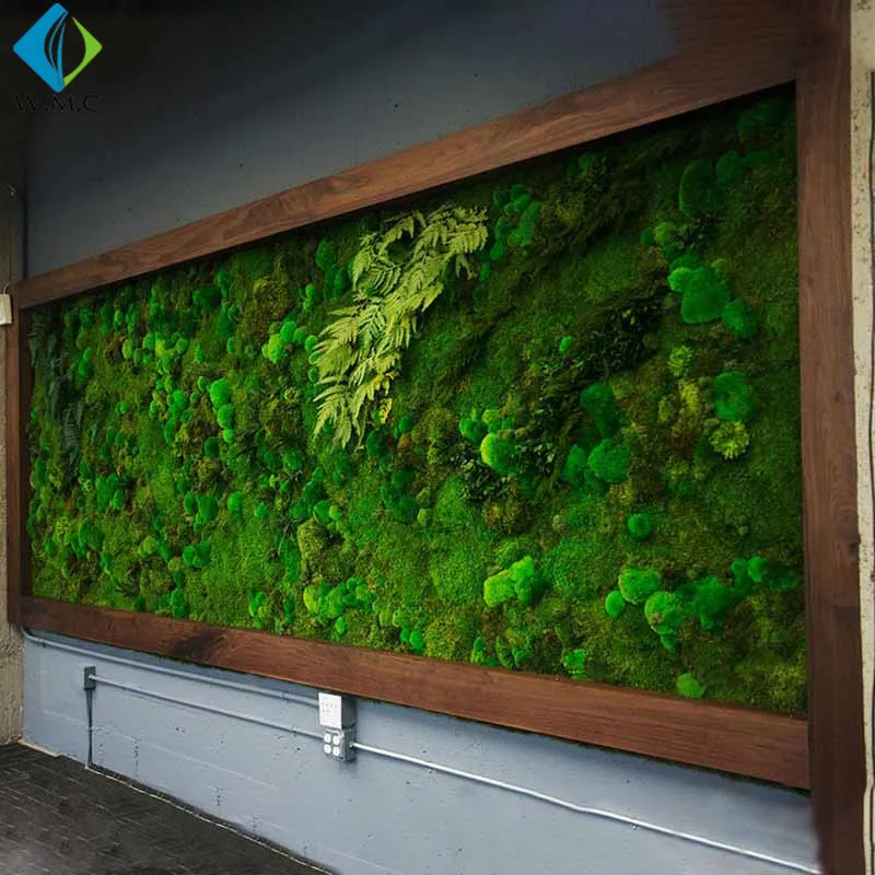 Artificial Moss Turf Green Grass Wall For Window Decoration Tropical Rainforest Engineering Materials S11028